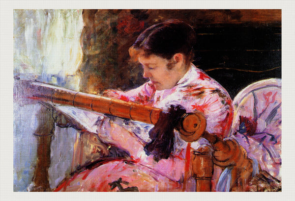 Lydia At A Tapestry Frame, Mary Cassatt 