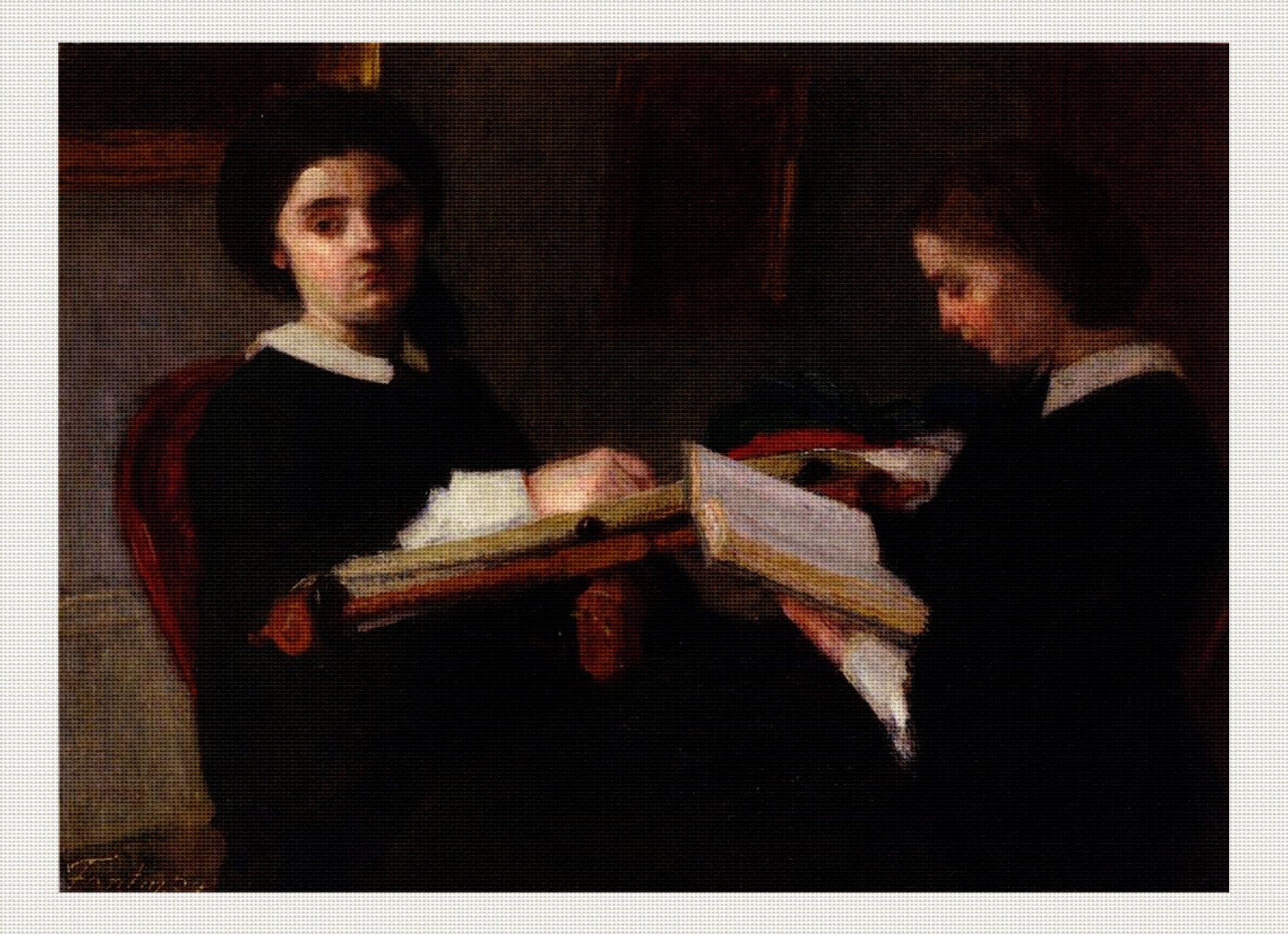 Two Sisters, Henri Fantin-Latour