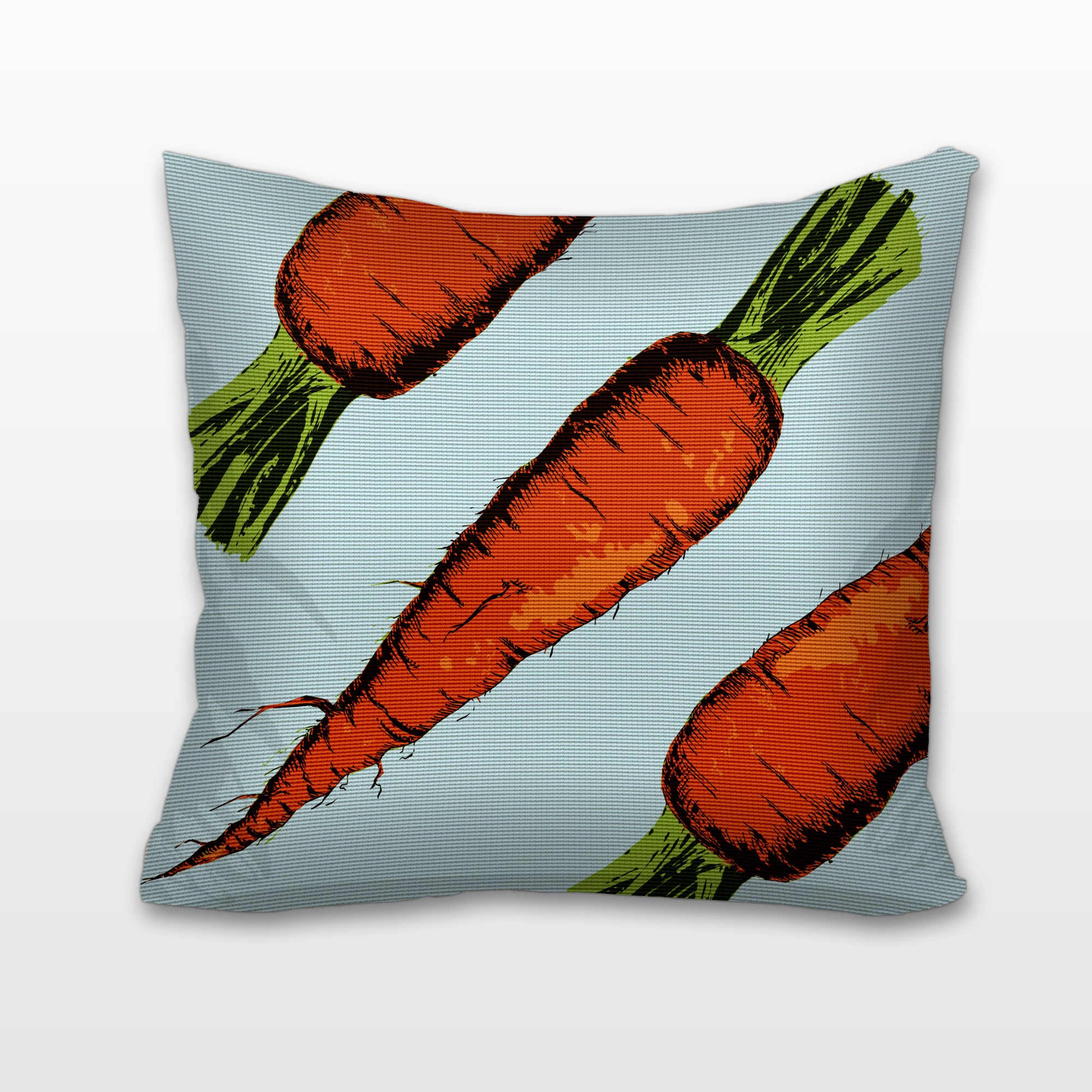 Colorful Carrots, Needlepoint Cushion, Pillow