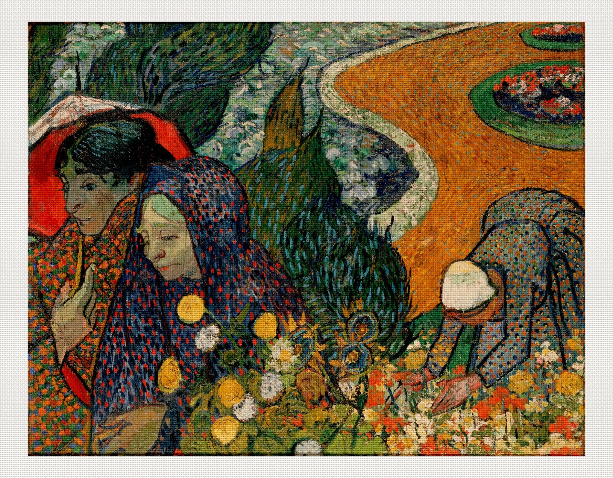 Memory of the Garden at Etten (Ladies of Arles), Vincent van Gogh