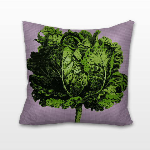 Lettuce, Needlepoint Cushion, Pillow
