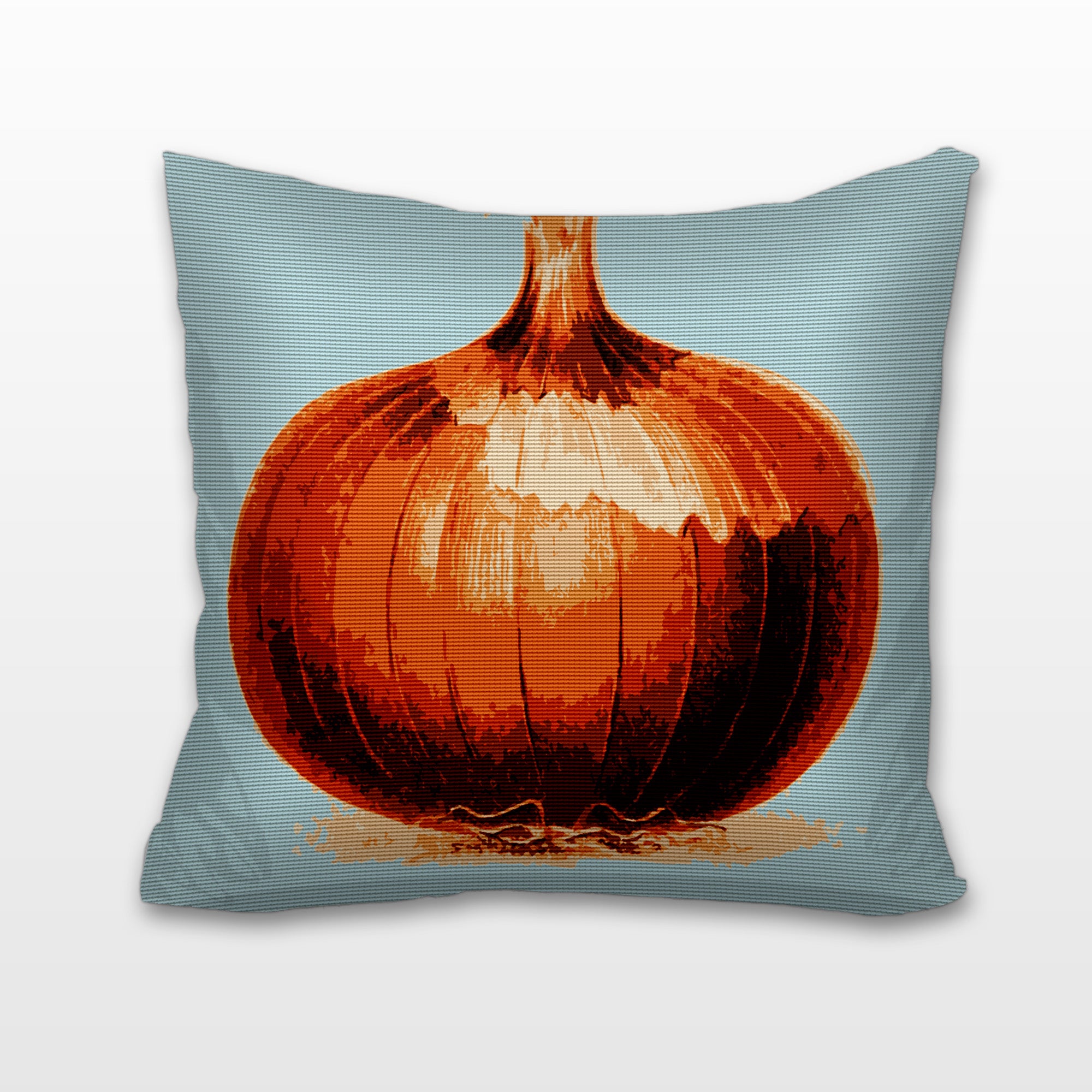 Onion, Needlepoint Cushion, Pillow