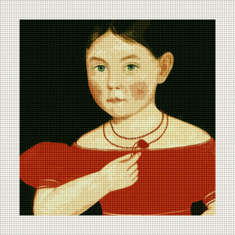 Girl in a Red Dress, 5 x 5" Miniature