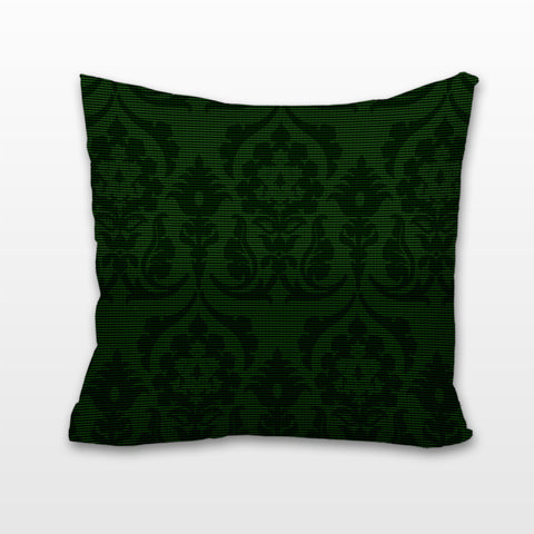 Green on Green Damask, Cushion, Pillow
