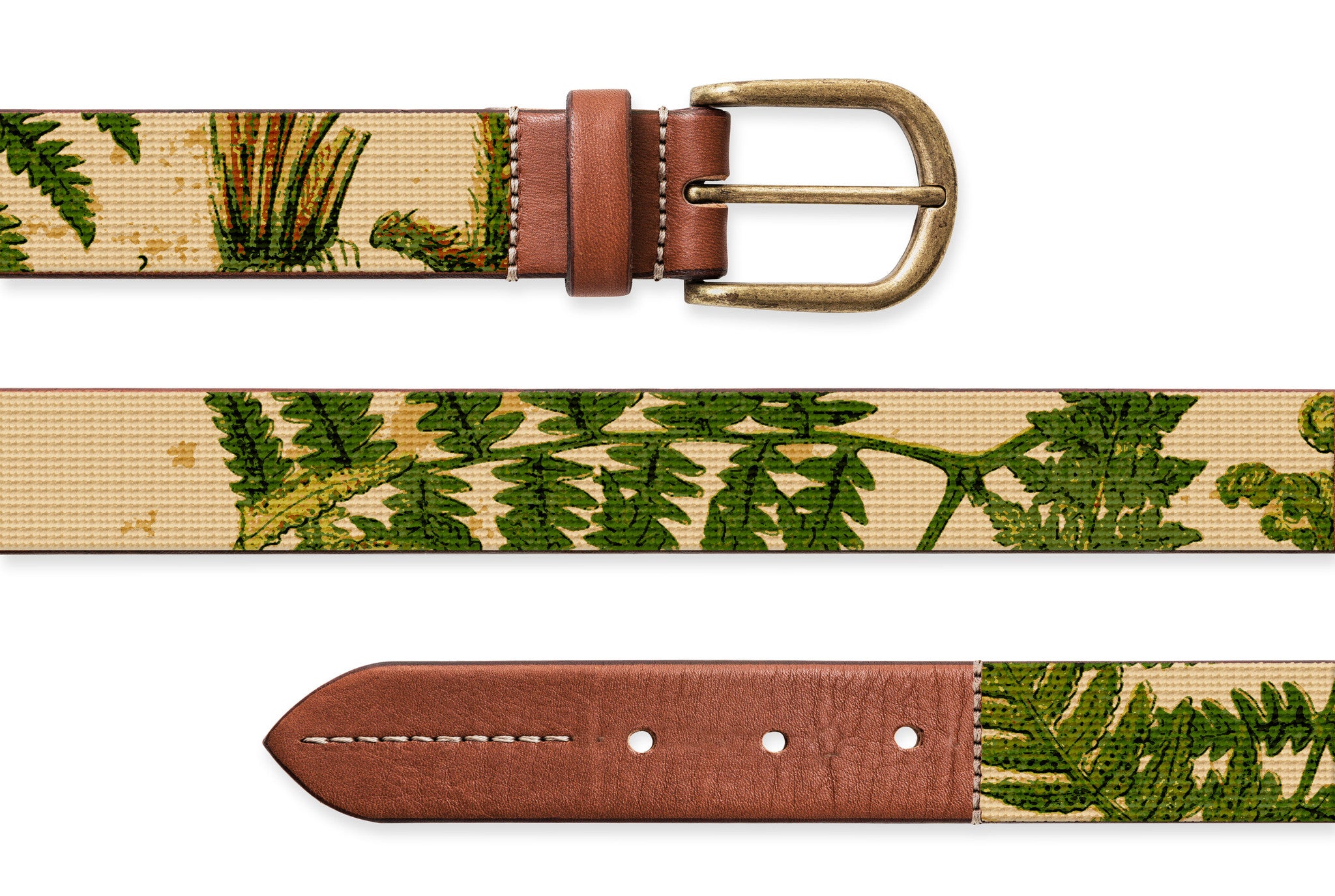 Naturalist Ferns, Needlepoint Belt