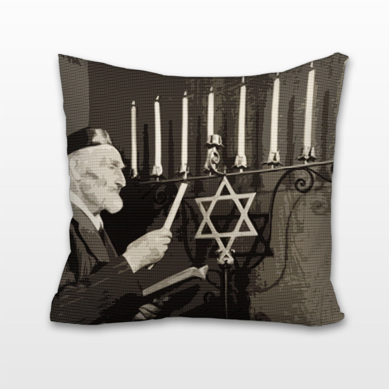 Lighting the Menorah, Cushion, Pillow