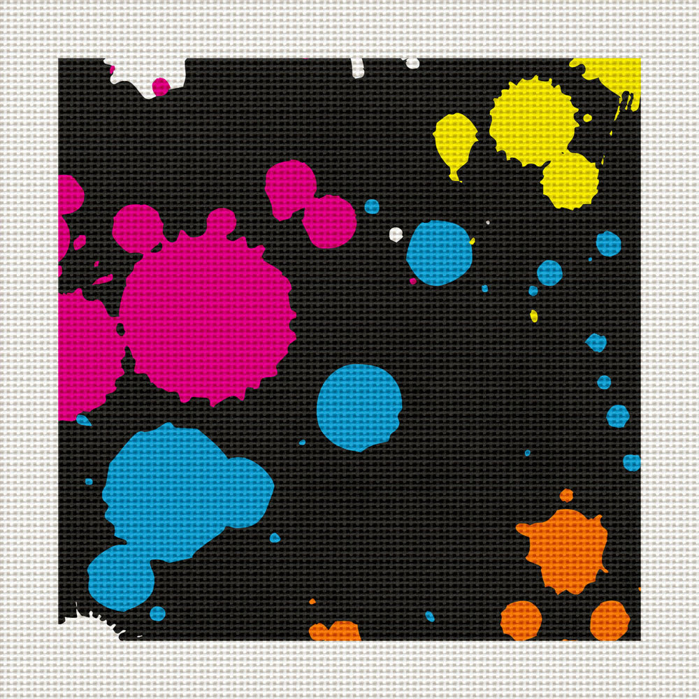 80's Paint Splatter, 5 x 5" Miniature