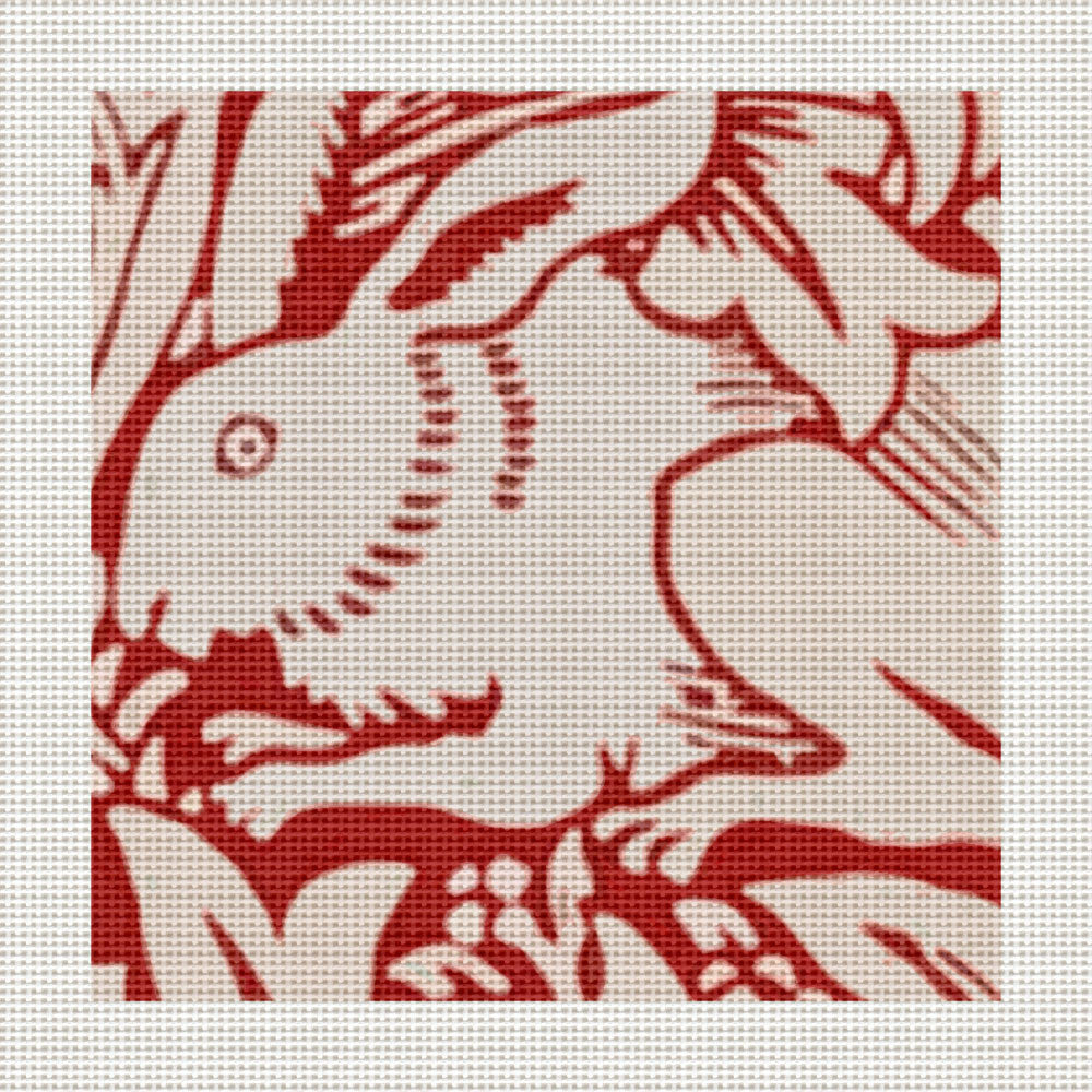 Red Rabbits, 5 x 5" Miniature