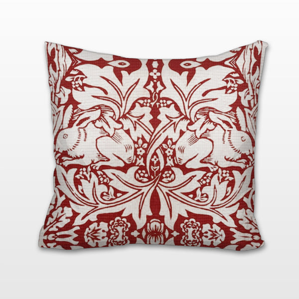 Red Rabbits, Cushion, Pillow
