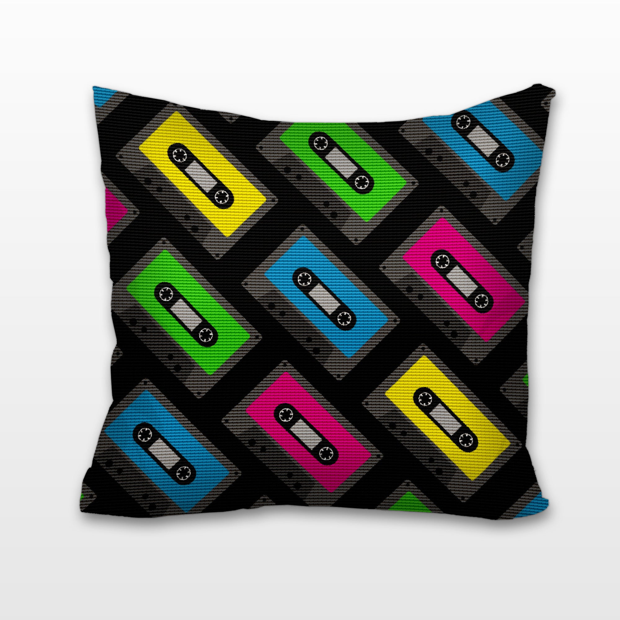 Retro 80's Tapes, Cushion, Pillow