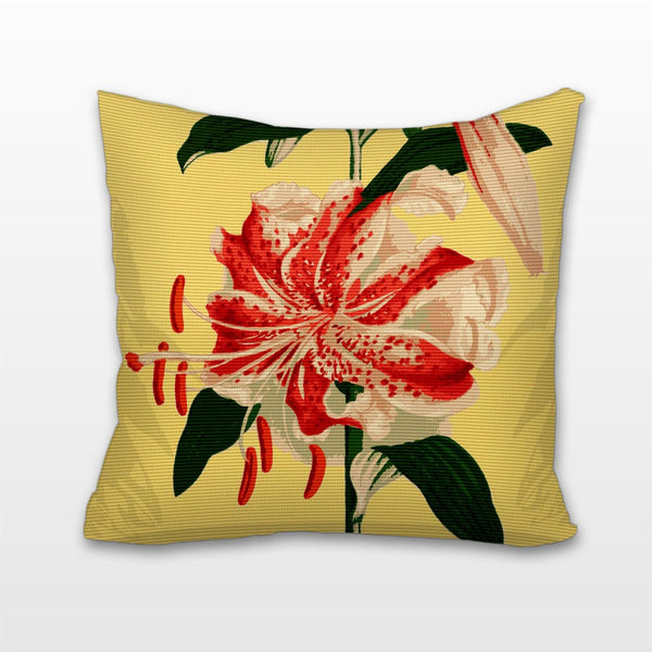 Stargazer Lilly, Needlepoint Cushion, Pillow