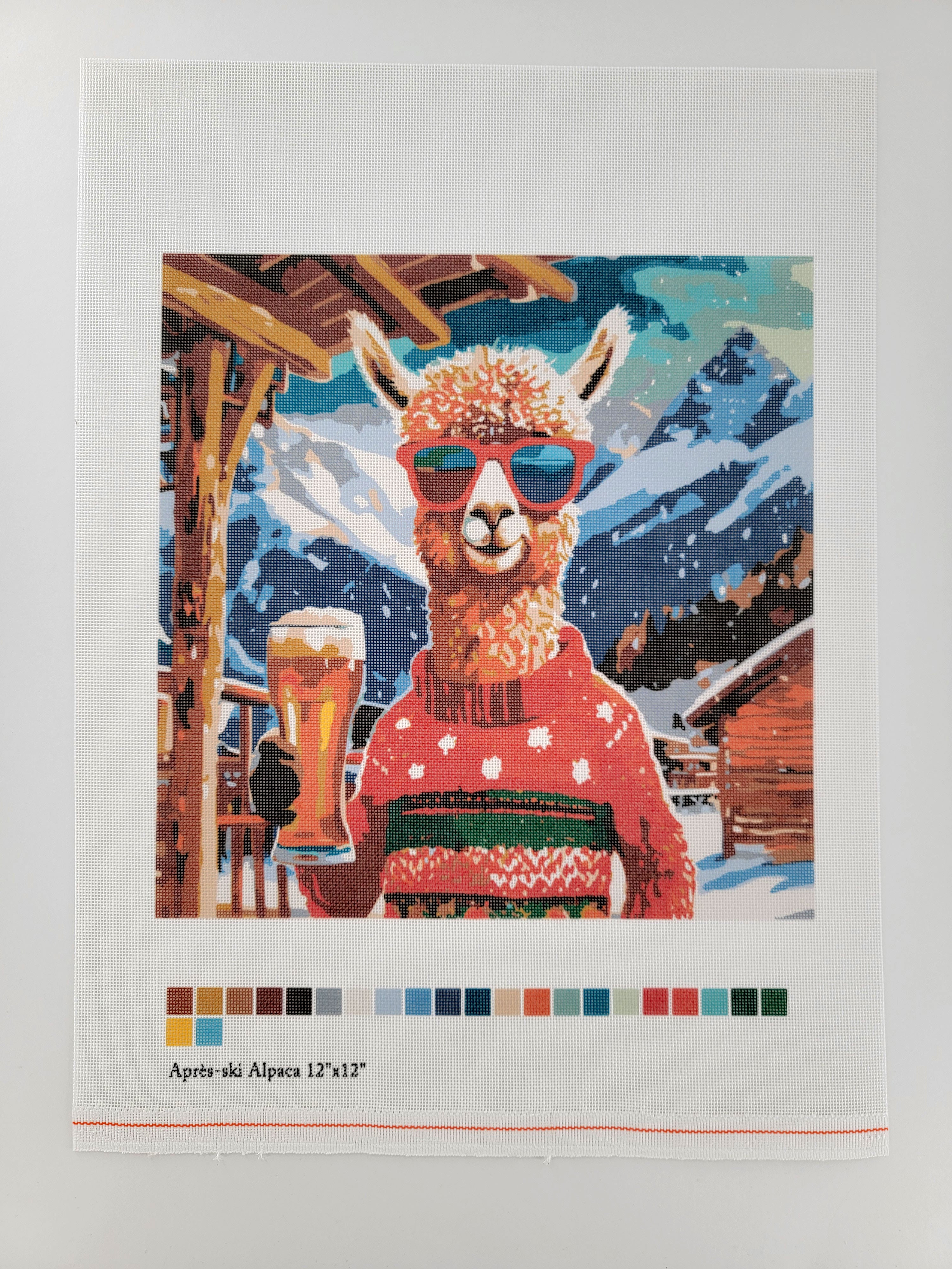 Après-ski Alpaca, Canvas