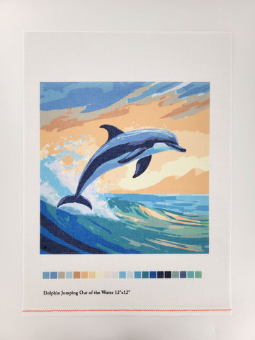Dolphin Jumping Out of the Water, Canvas
