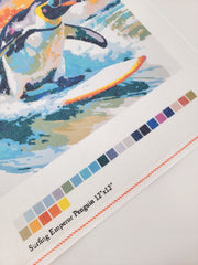 Surfing Emperor Penguin, Canvas