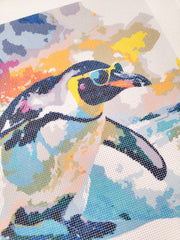 Surfing Emperor Penguin, Canvas