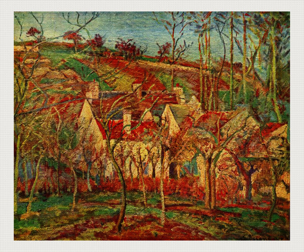 Red Roofs, Camille Pissarro