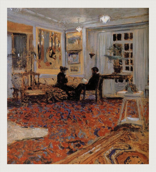 Chat at the Fontaines, Edouard	 Vuillard