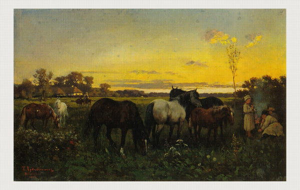 Horses on Pasture, Thaddaus von Ajdukiewicz