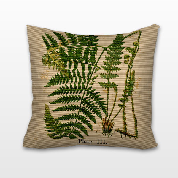 Naturalist Ferns, Needlepoint Cushion, Pillow