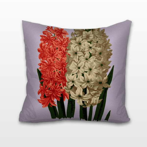 Hyacinth, Needlepoint Cushion, Pillow