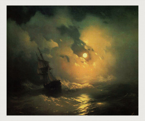 Stormy Sea At Night, Ivan Aivazovsky