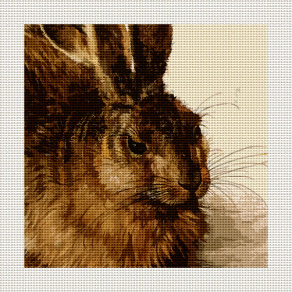 Young Hare, 5 x 5" Miniature