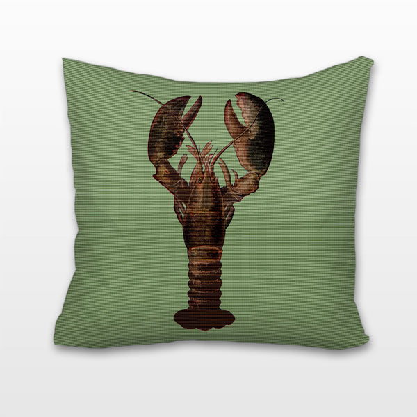 Lobster on Seafoam, Cushion, Pillow