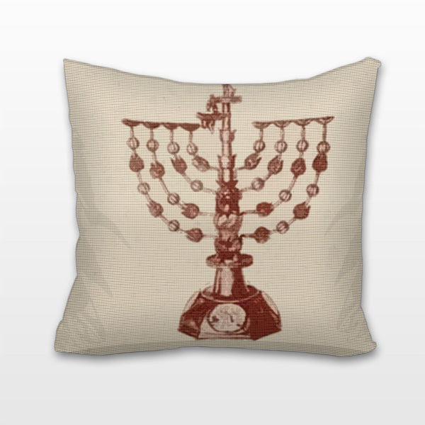 Ancient Menorah, Cushion, Pillow