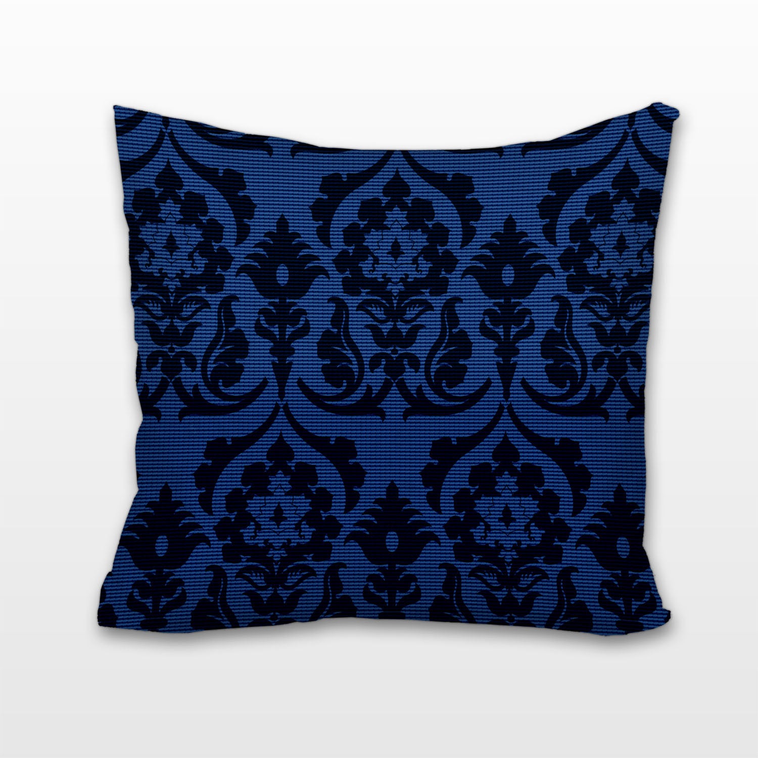 Navy Blue Damask, Cushion, Pillow
