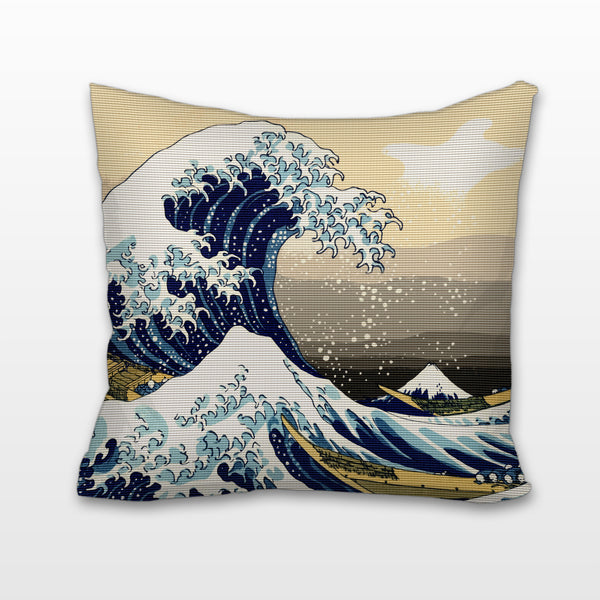 The Great Wave off Kanagawa, Cushion, Pillow