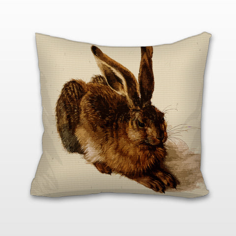 Young Hare, Cushion, Pillow